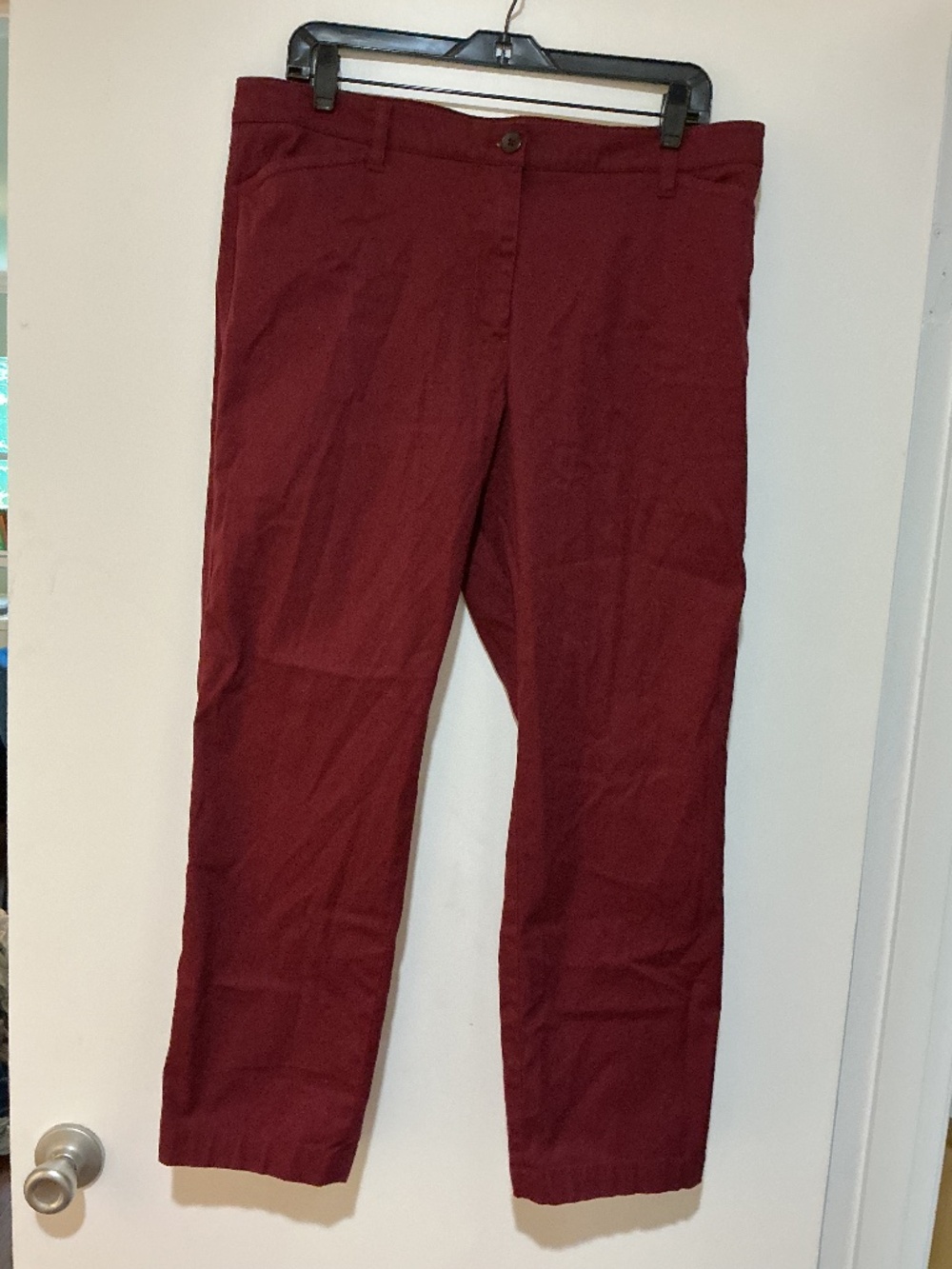 Talbots Burgundy Perfect Chino Pants 14P
